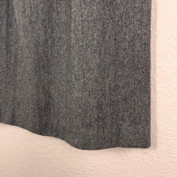 Vtg Womens Skirt Size 10 Gray 100% Wool Blend Lined Pockets Modest Academia - Picture 3 of 6